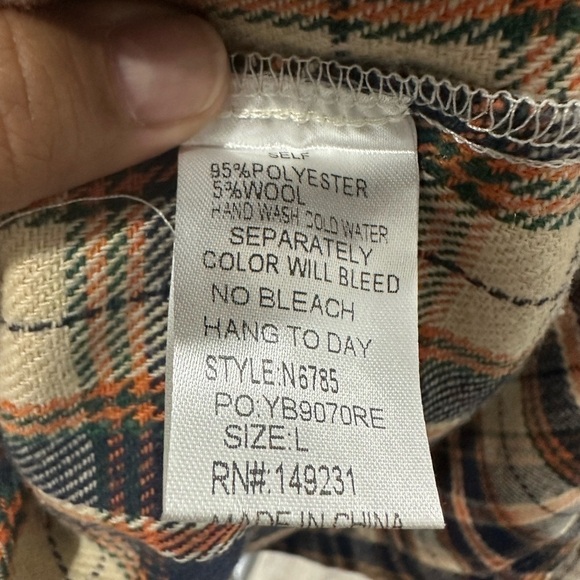 Kori Women’s Soft Plaid Long Sleeve Shacket Size: L - Picture 5 of 6